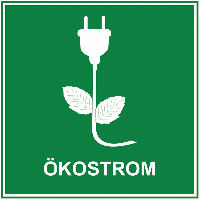 Ökostrom - Schilder für nachhaltige Energie und Elektrotankstellen, praxiserprobt