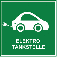 Elektrotankstelle Auto - Schilder für nachhaltige Energie und Elektrotankstellen, praxiserprobt