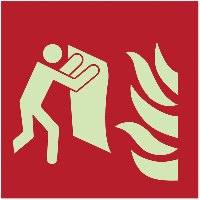 Löschdecke - Brandschutzzeichen, EN ISO 7010
