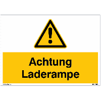 Warnschilder "Achtung Laderampe" Symbol nach EN ISO 7010