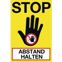 STOP ABSTAND HALTEN II - SetonWalk Bodenmarkierung, R10 nach DIN 51130/ASR A1.5/1,2