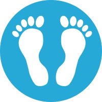 Antirutsch-Bodenmarkierung für Kinder " Fußabdrücke Kinder stehend"