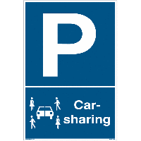 Carsharing - Parkgebotsschilder