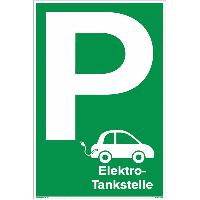 Elektro-Tankstelle - Parkgebotsschilder