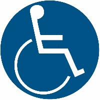 Rollstuhlbenutzer - Gebotsschilder, ÖNORM Z1000, praxiserprobt