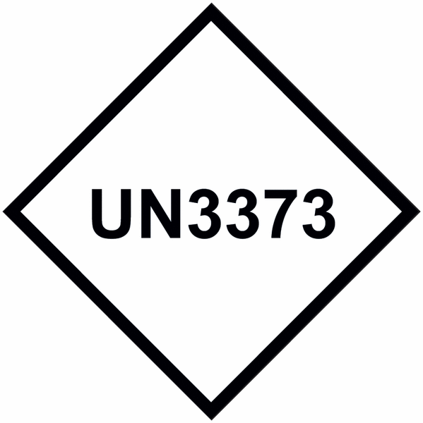 UN 3373-Aufkleber zur Verpackungskennzeichnung, ADR