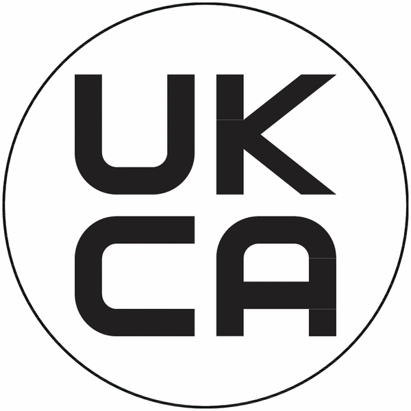 UKCA-Etiketten, rund