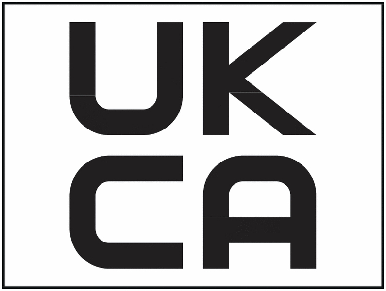 UKCA-Etiketten, rechteckig