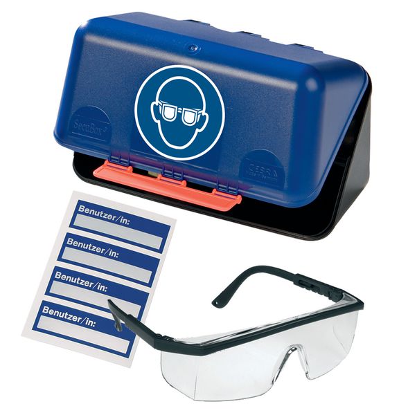 Aufbewahrungsbox mit Schutzbrille