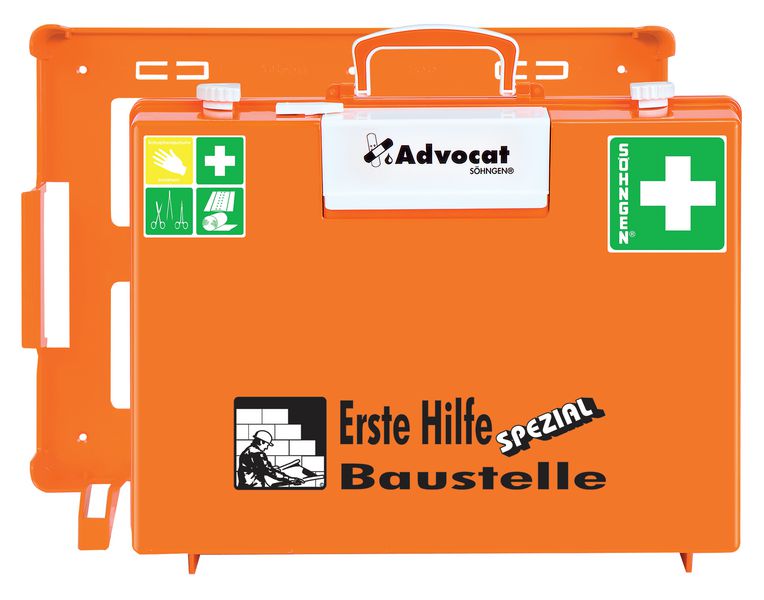 Söhngen Erste-Hilfe-Koffer Advocat "Baustelle" mit integriertem Pflasterspender, nach DIN 13157