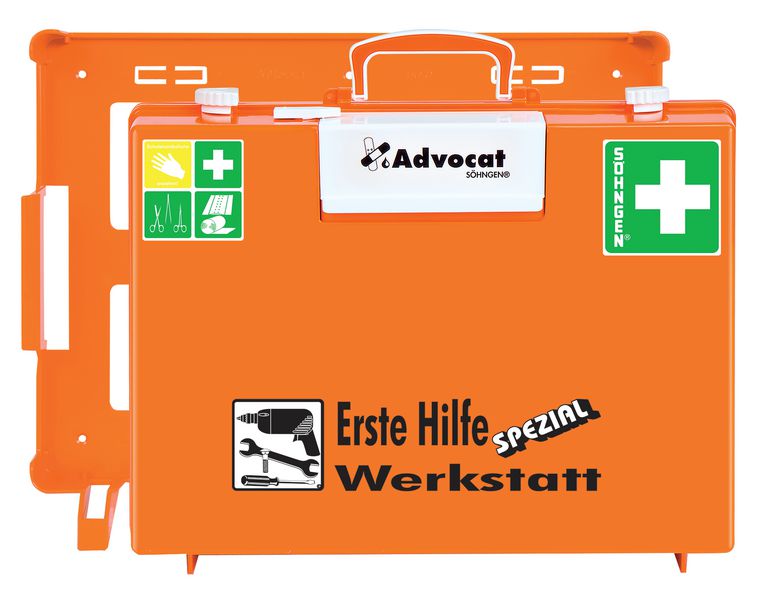 Söhngen Erste-Hilfe-Koffer Advocat "Werkstatt" mit integriertem Pflasterspender, nach DIN 13157