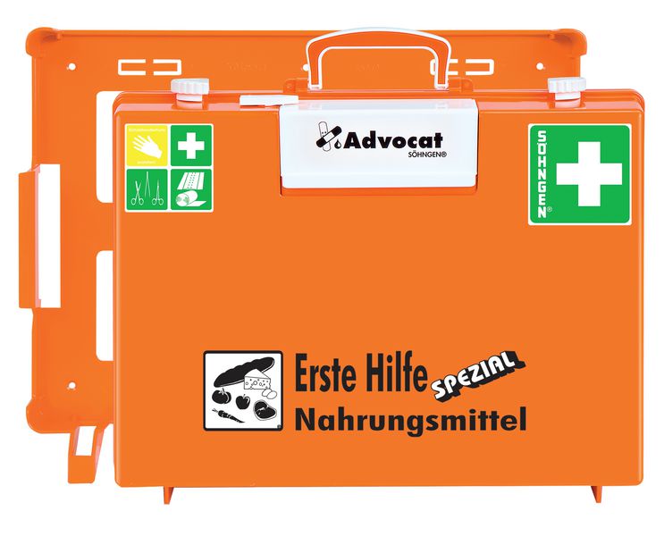 Söhngen Erste-Hilfe-Koffer Advocat "Nahrungsmittel" mit integriertem Pflasterspender, nach DIN 13157
