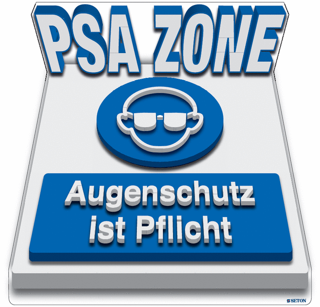 3D-Bodenmarkierung "PSA-ZONE AUGENSCHUTZ IST PFLICHT"