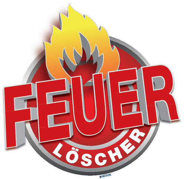 3D-Bodenmarkierung Brandschutzzeichen "Feuerlöscher Schrift"