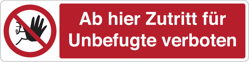Antirutsch-Mehrsymbol-Bodenmarkierung "Ab hier Zutritt für Unbefugte verboten"