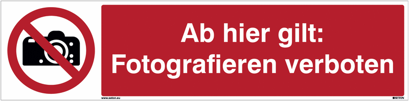 Antirutsch-Mehrsymbol-Bodenmarkierung "Ab hier gilt: Fotografieren verboten"