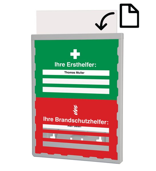 Dokumentenhalter für Ersthelfer/Brandschutzhelfer