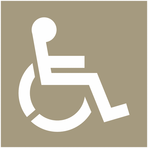 Rollstuhlfahrer – Schablonen zur Bodenmarkierung