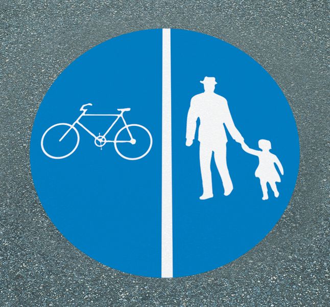 Getrennter Rad- und Gehweg - PREMARK Straßenmarkierungen, Verkehrszeichen