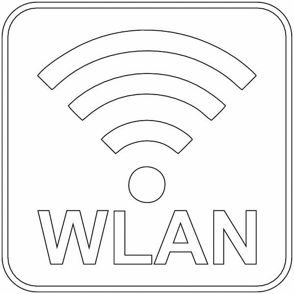Symbol-Piktogramm-Schilder "WLAN"