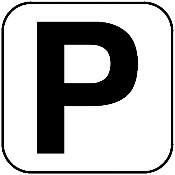 Symbol-Schilder "Parkplatz"