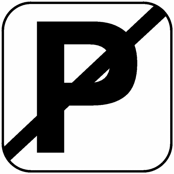 Symbol-Schilder "Parkverbot"