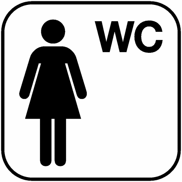 Symbol-WC-Schilder "Damen WC"