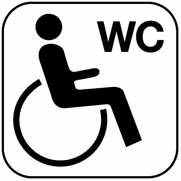 Symbol-WC-Schilder "Behinderten WC"