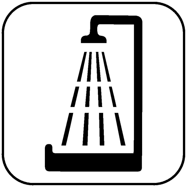 Symbol-WC-Schilder "Dusche"