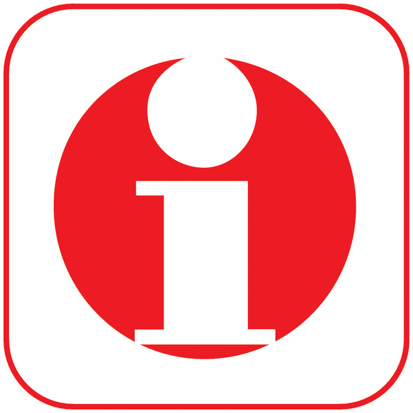 Symbol-Schilder "Information" - Infozeichen