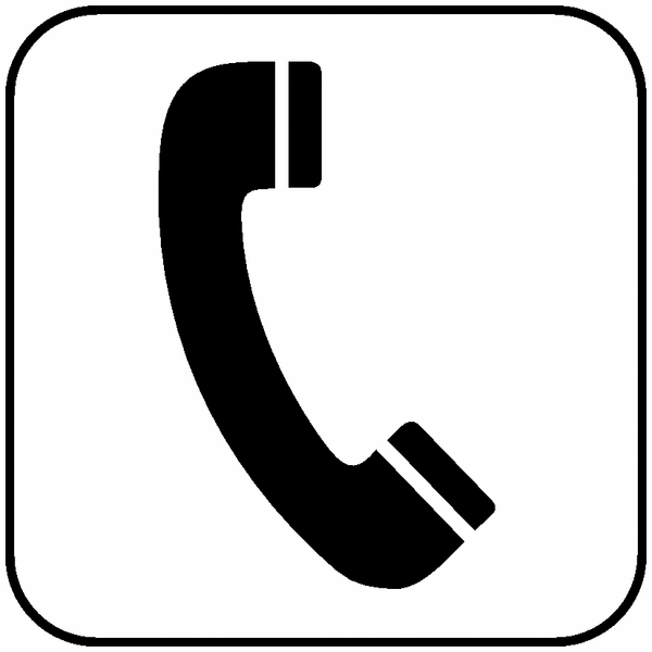 Symbol-Schilder "Telefon"