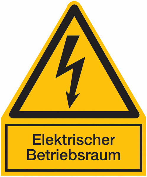 Elektrischer Betriebsraum – Warnsymbol-Kombi-Schilder, Elektrotechnik, praxiserprobt