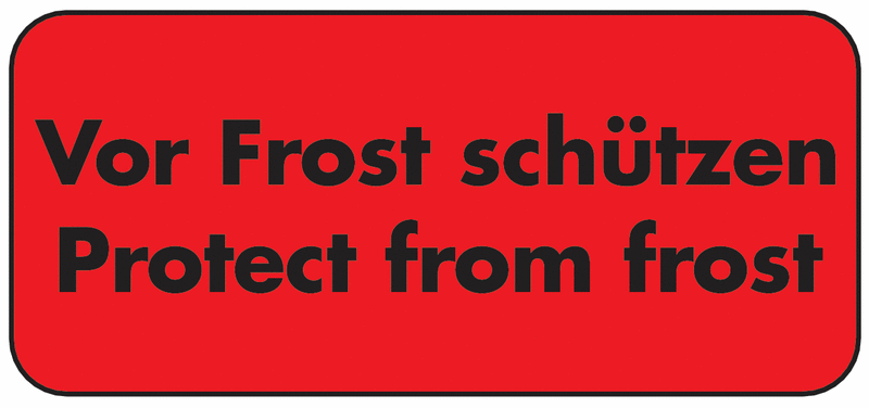 Vor Frost schützen - Verpackungsetiketten, selbstklebend