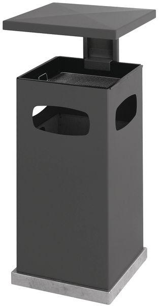 Außenascher-/Abfall-Kombinationen mit Schutzdach