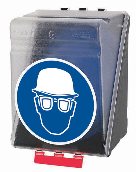 Helm und Augenschutz benutzen - Aufbewahrungsboxen für Kombi-Schutzausrüstung