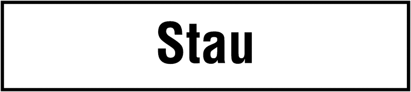 Stau - Faltsignale mit Symbol "Arbeitsstelle"