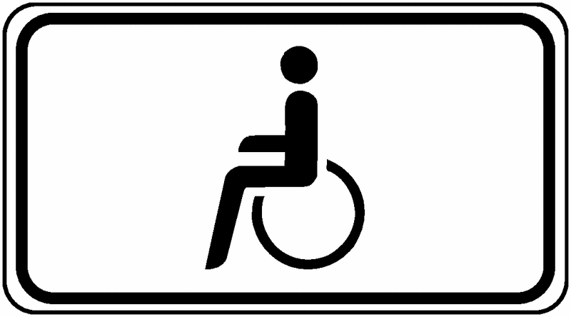 Nur Schwerbehinderte - Zusatzzeichen für Deutschland, StVO, DIN 67520