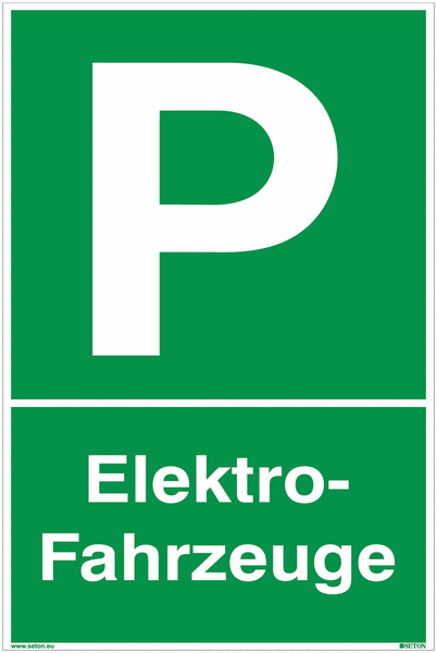 Elektro-Fahrzeuge - Parkgebotsschilder