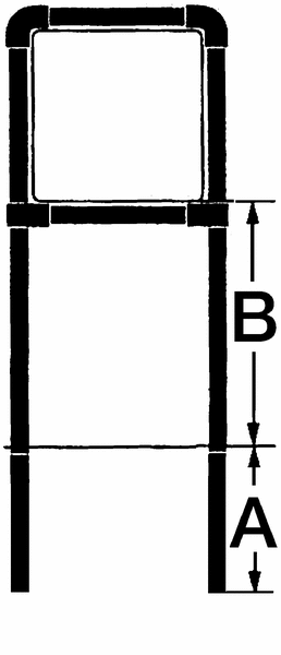 Rohrrahmen für rechteckige/quadratische/pfeilförmige Verkehrszeichen, Österreich