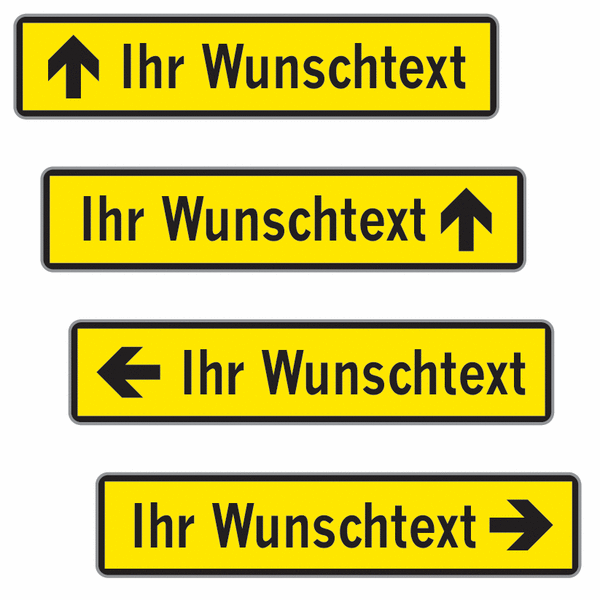 Verkehrswegweiser - "Umleitungswegweiser" mit Text nach Wunsch für Österreich, StVO