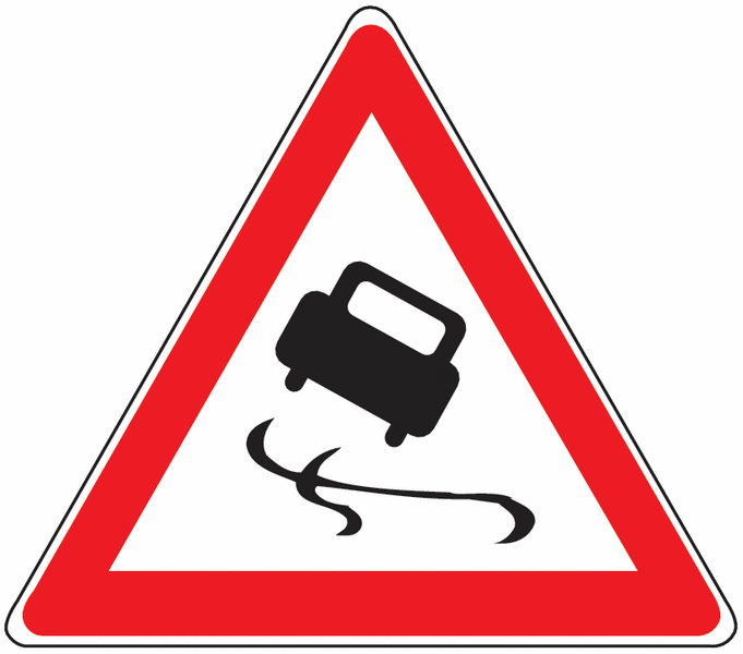Schleudergefahr - Verkehrszeichen für Österreich, StVO