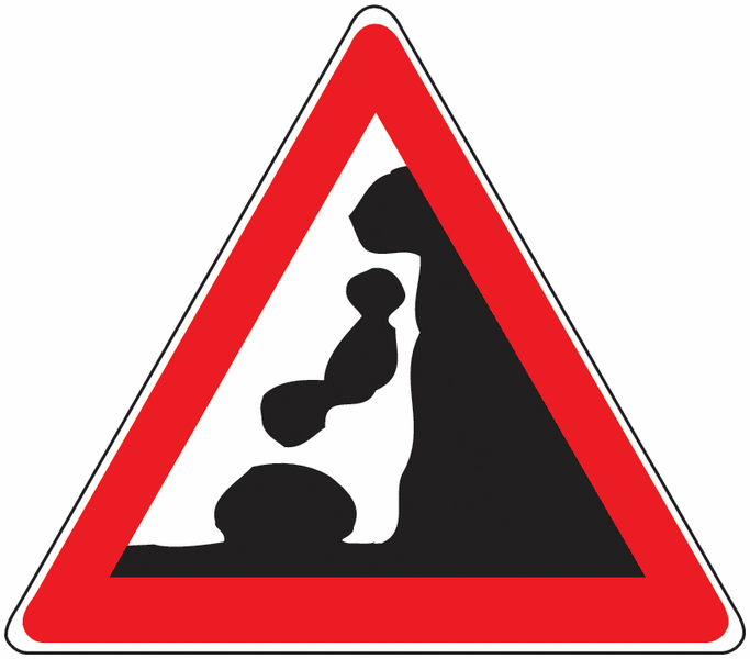 Steinschlag - Verkehrszeichen für Österreich, StVO