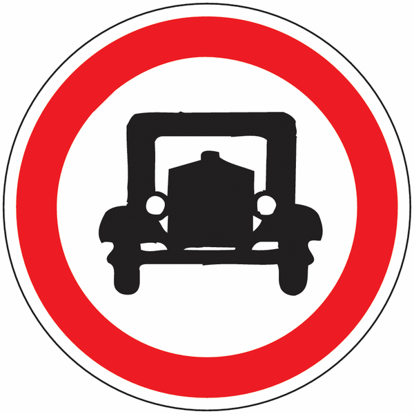 Fahrverbot für alle mehrspurigen Kraftfahrzeuge - Verkehrszeichen für Österreich, StVO