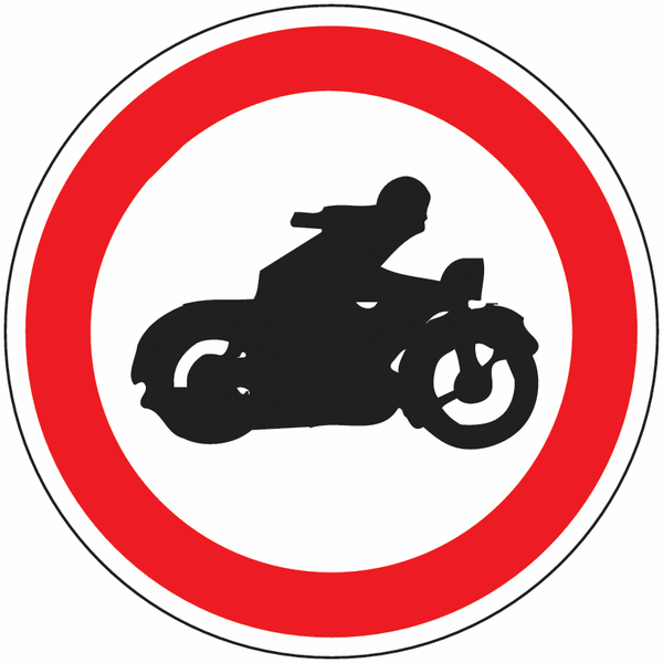 Fahrverbot für Motorräder - Verkehrszeichen für Österreich, StVO