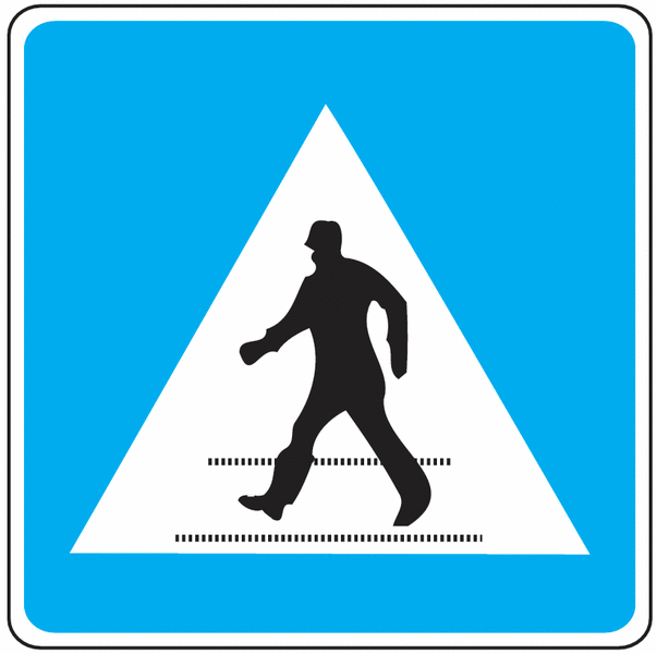 Schutzweg (Fußgängerübergang) - Verkehrszeichen für Österreich, StVO
