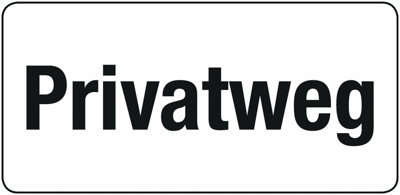 Privatweg - Verkehrszeichen für Österreich, StVO