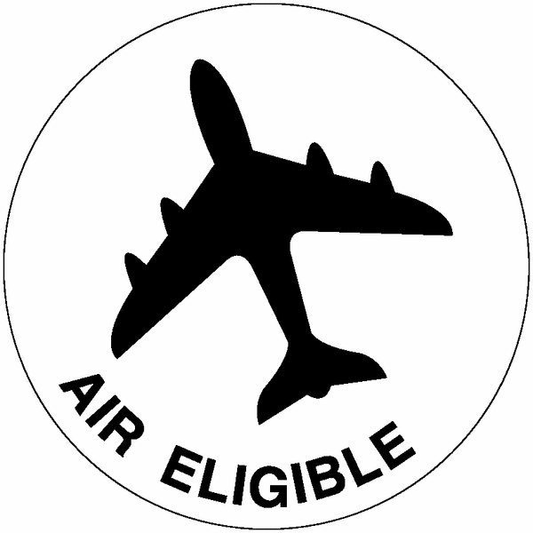 Air Eligible - Aufkleber für den Transport gefährlicher Güter nach IATA