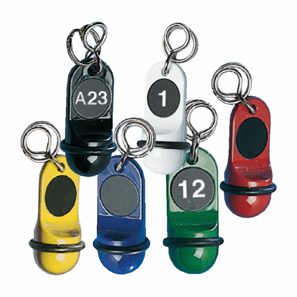 Schlüsselanhänger aus robustem Kunststoff, gravierbar, individuell