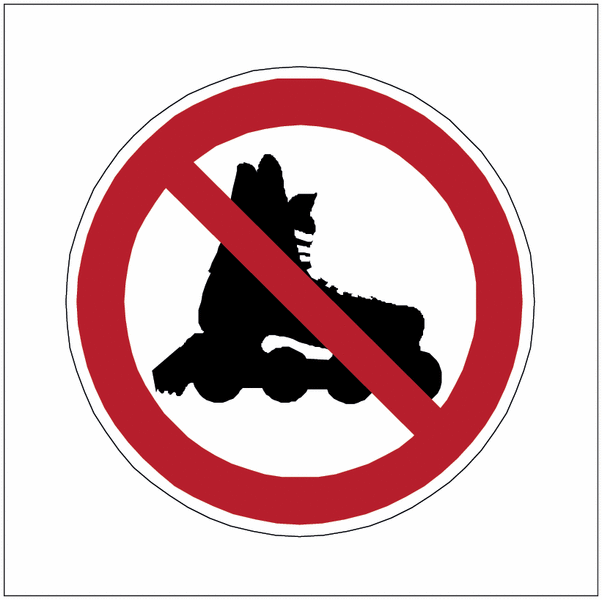 Hinweisschilder Public, Symbol "Inline-Skates verboten"