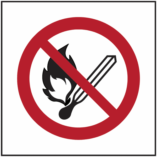 Hinweisschilder Public, Symbol "Feuer, offenes Licht und Rauchen verboten"
